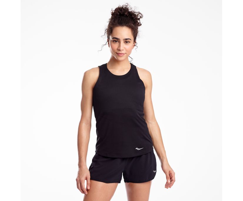 Női Saucony Stopwatch Singlet Ujjatlan Póló Fekete | HU 254GSO